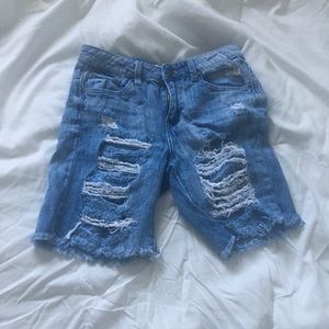Ripped Jean shorts